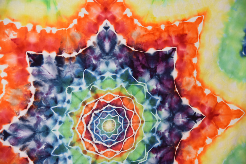 Rainbow Mandala Tapestry - 53" x 56"