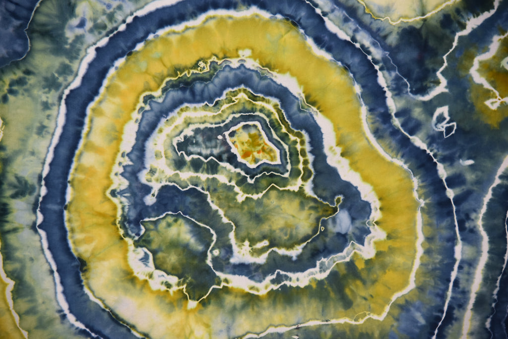 Blue Green Geode Tapestry - 52" x 57"