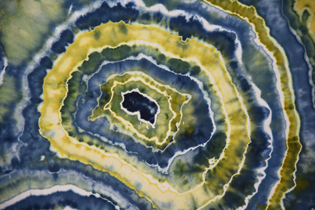 Blue Green Geode Tapestry - 52" x 57"
