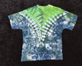 Youth (Size S) T-shirt - Green and Blue "V"
