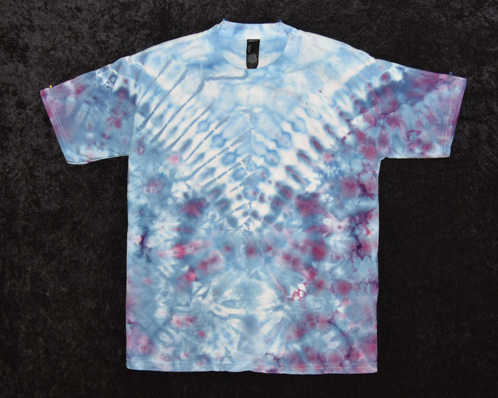 Youth (Size L) T-shirt - Blue and Purple "V"