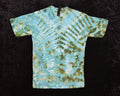 Youth (Size XL) T-shirt - Green and Blue "V"