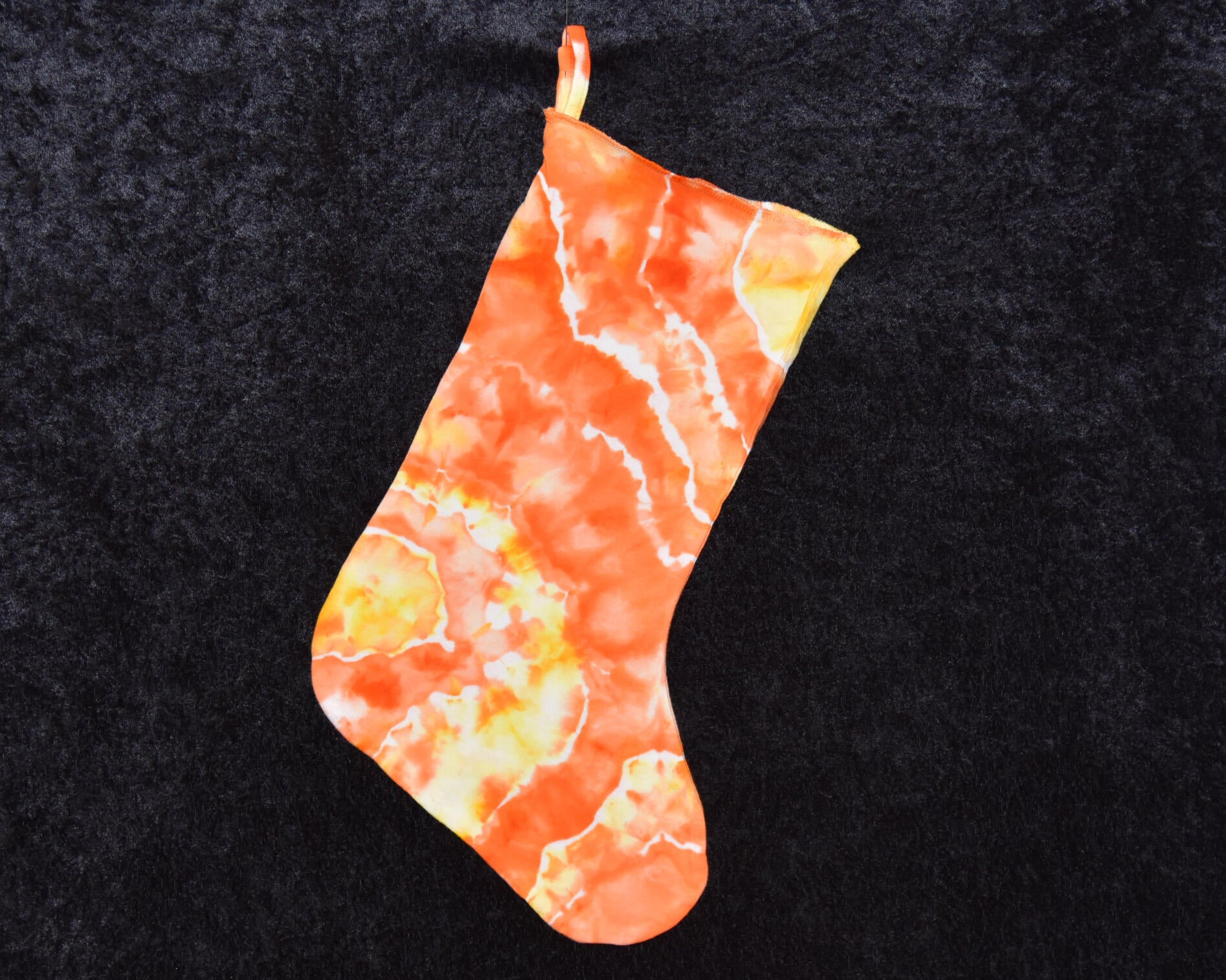 Christmas Stocking - Orange Yellow Geode