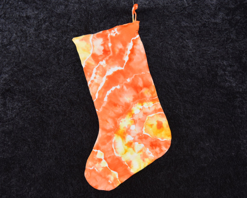 Christmas Stocking - Orange Yellow Geode