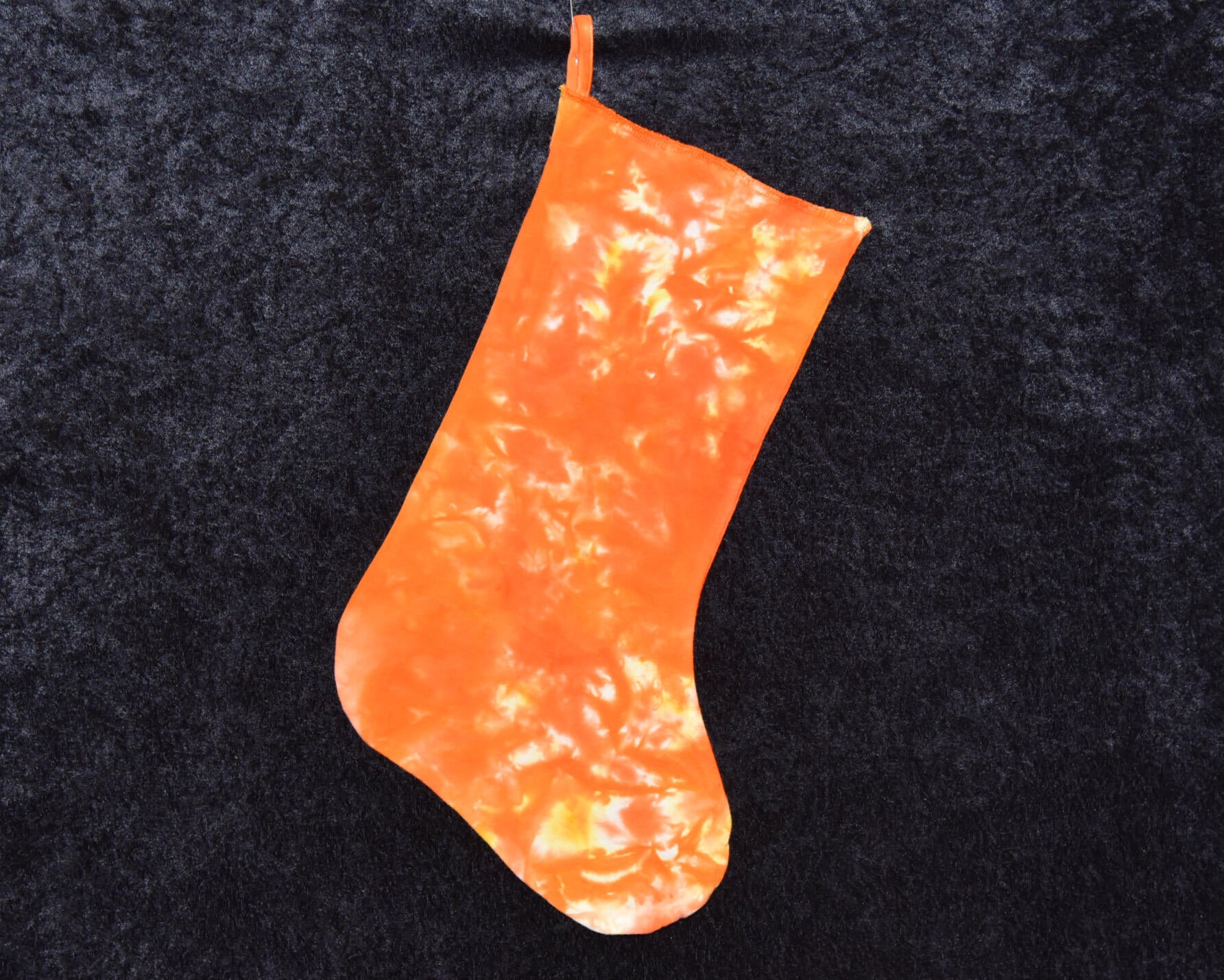 Christmas Stocking - Orange Yellow Scrunch