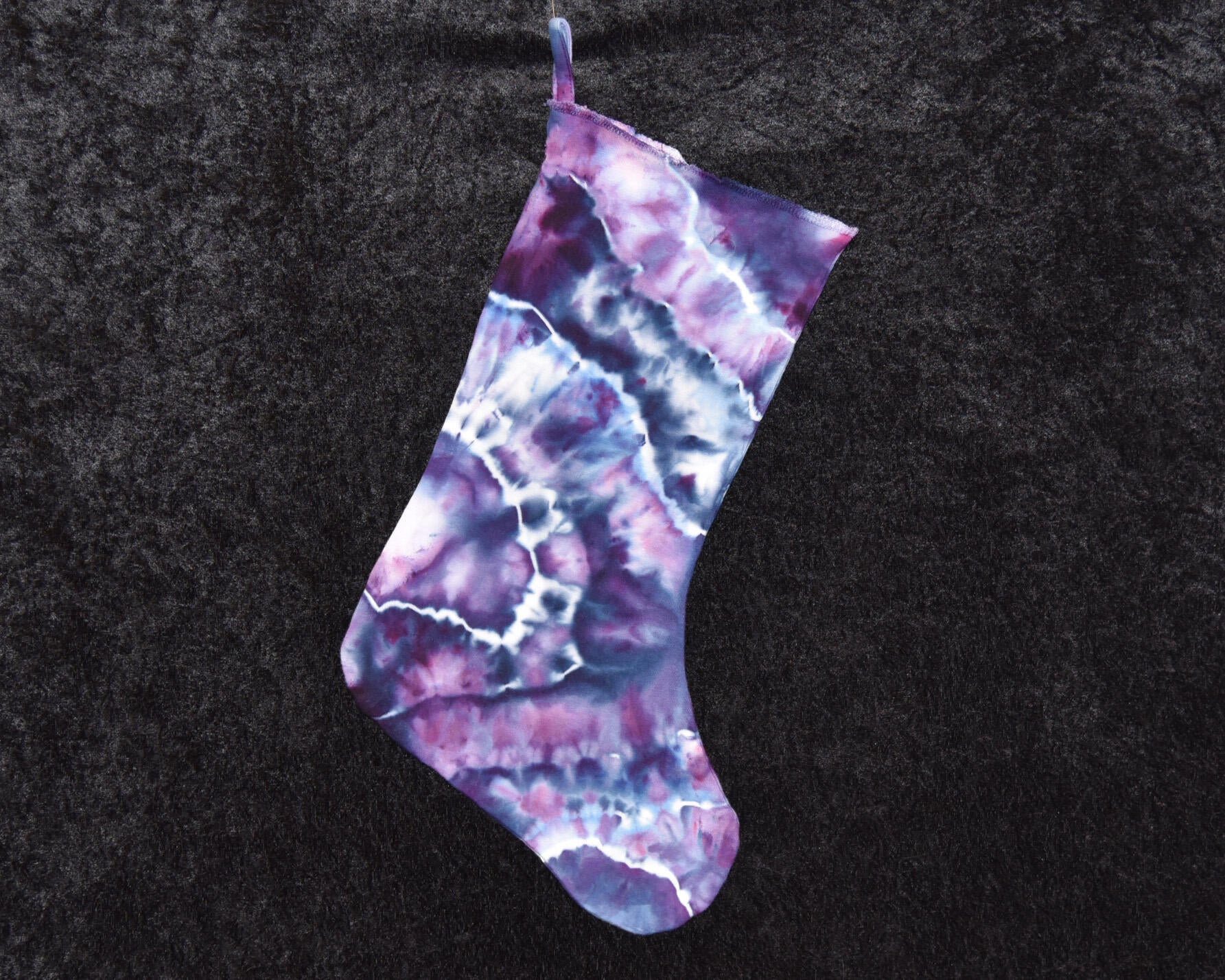 Christmas Stocking - Purple Blue Geode