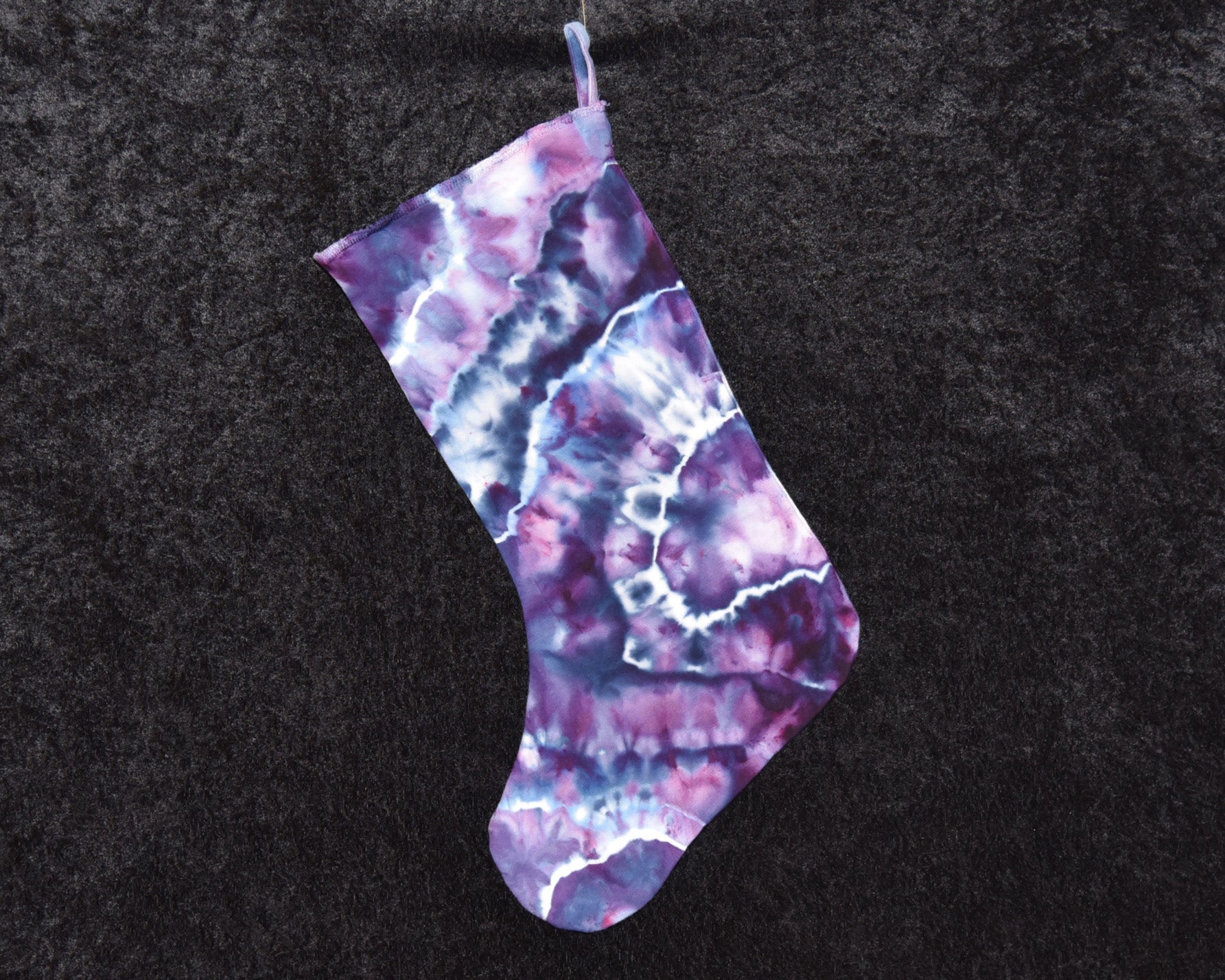 Christmas Stocking - Purple Blue Geode