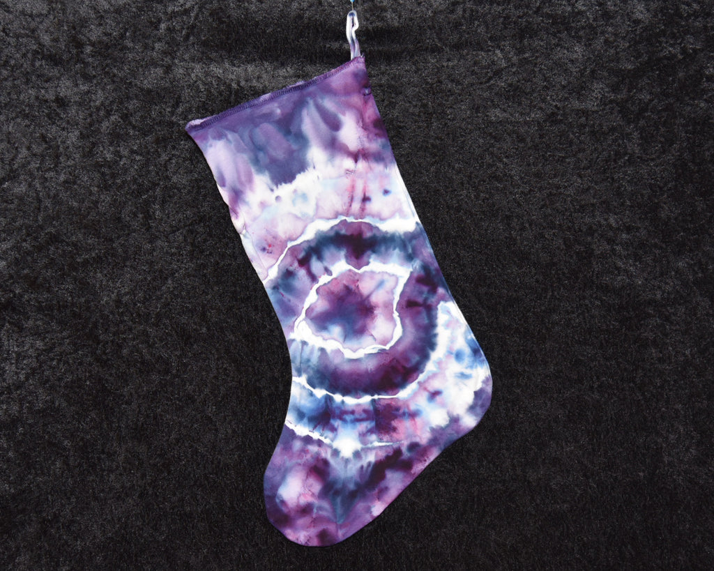 Christmas Stocking - Purple Blue Geode