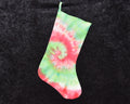Christmas Stocking - Red Green Spiral