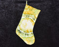 Christmas Stocking -  Green Orange Yellow Geode