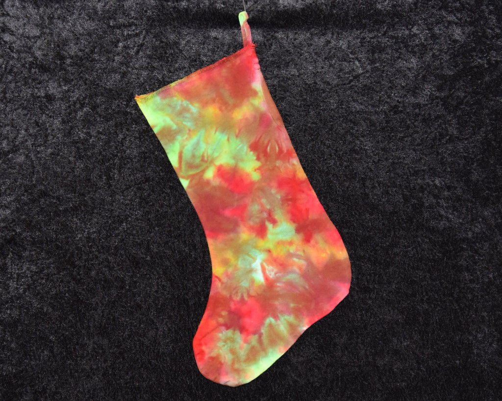 Christmas Stocking - Red Green Scrunch
