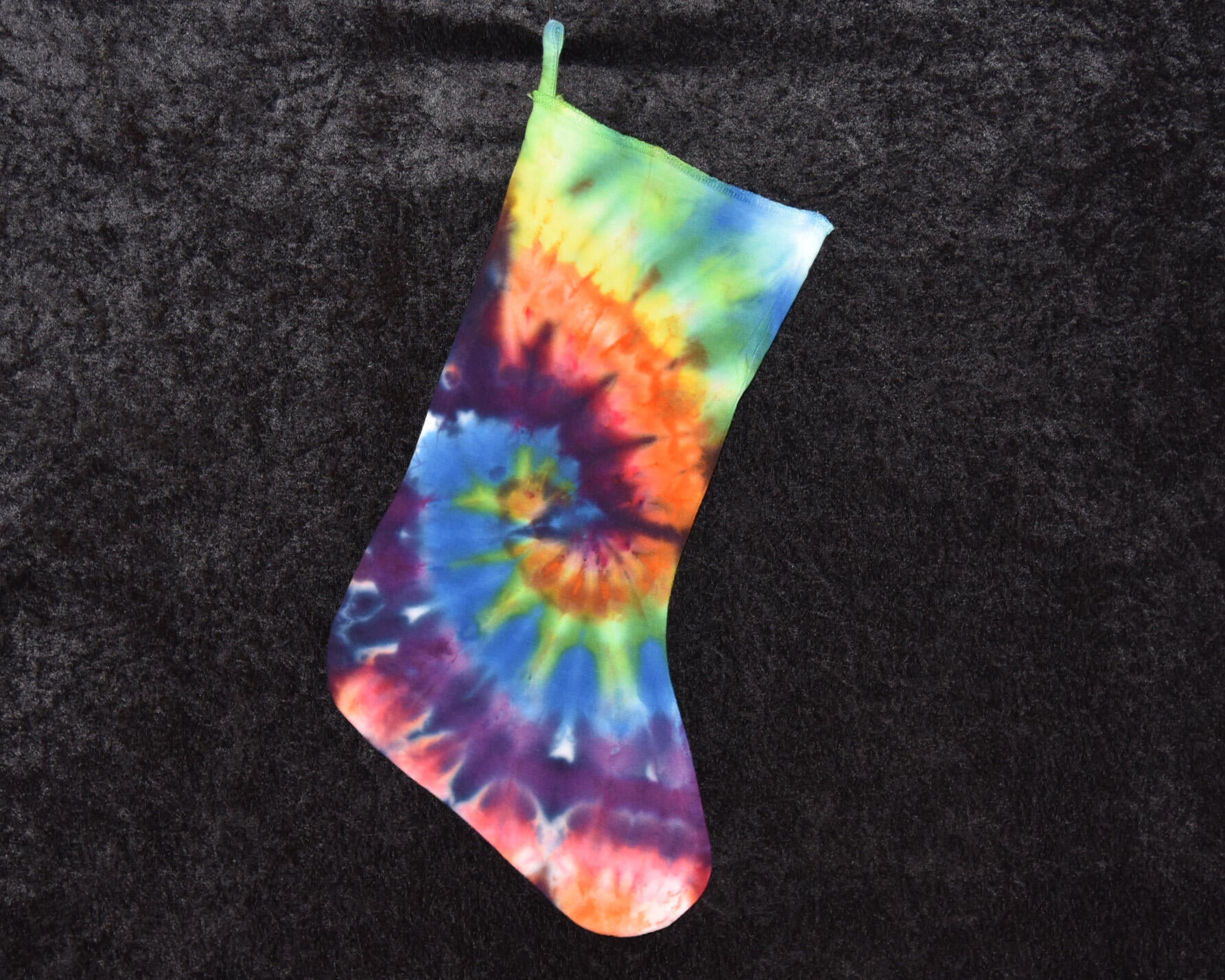 Christmas Stocking - Rainbow Spiral