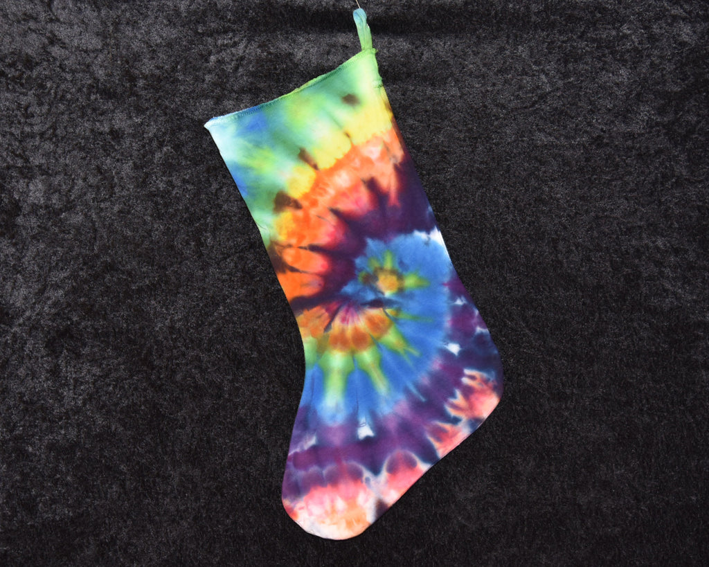 Christmas Stocking - Rainbow Spiral