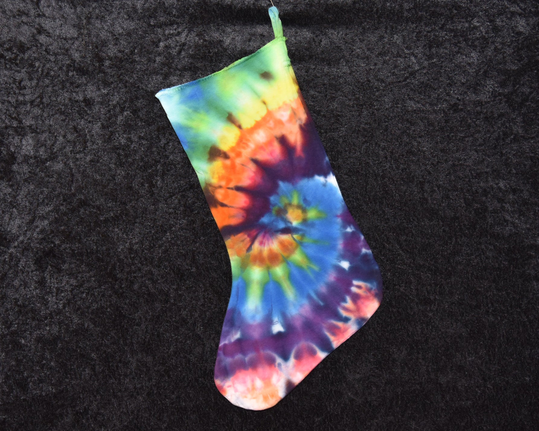 Christmas Stocking - Rainbow Spiral