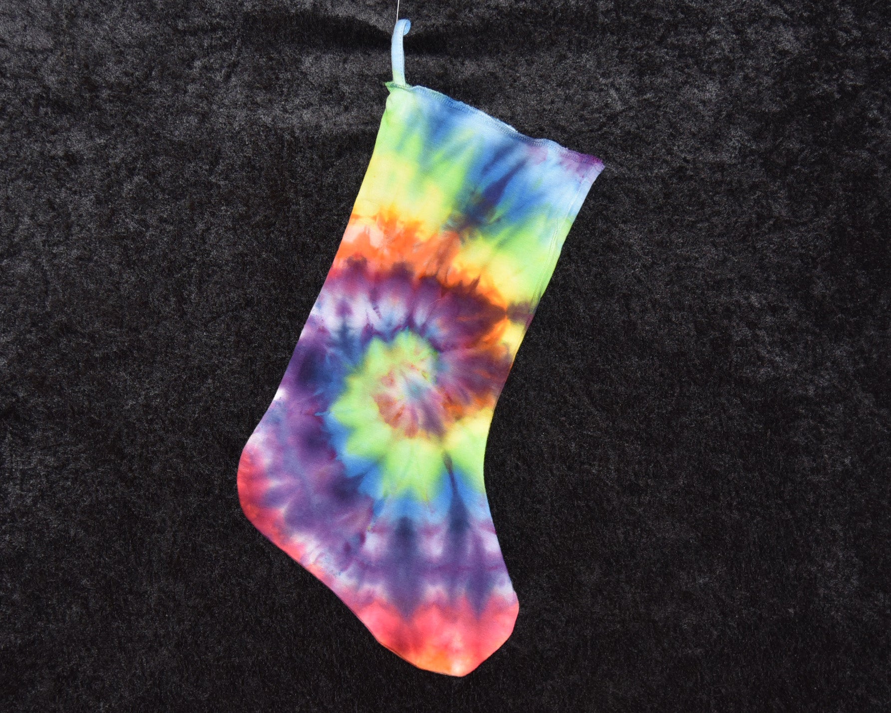 Christmas Stocking - Rainbow Spiral