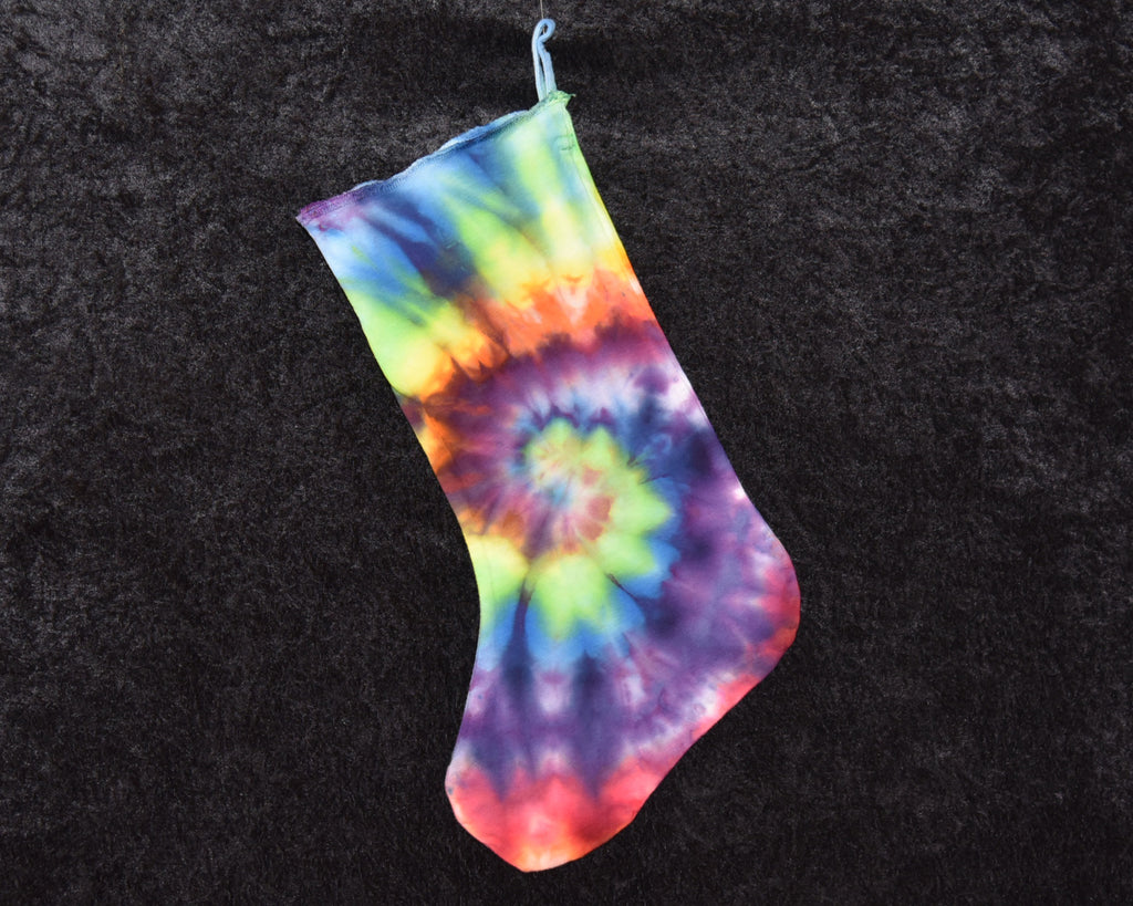 Christmas Stocking - Rainbow Spiral