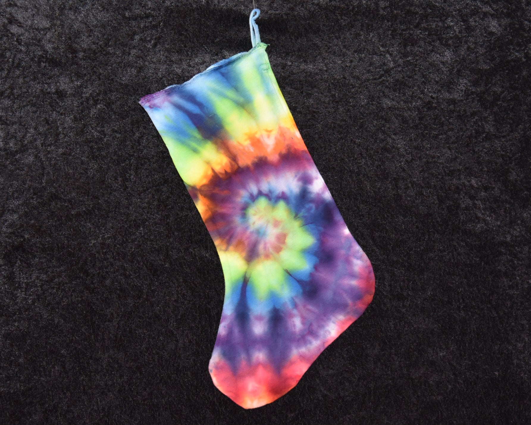 Christmas Stocking - Rainbow Spiral
