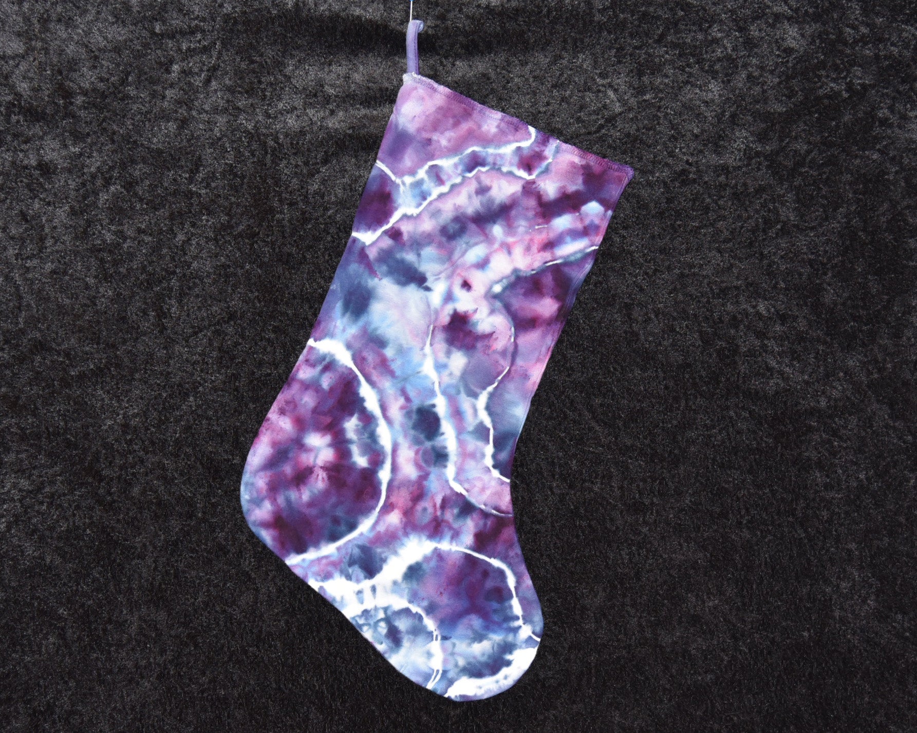 Christmas Stocking - Purple Blue Geode