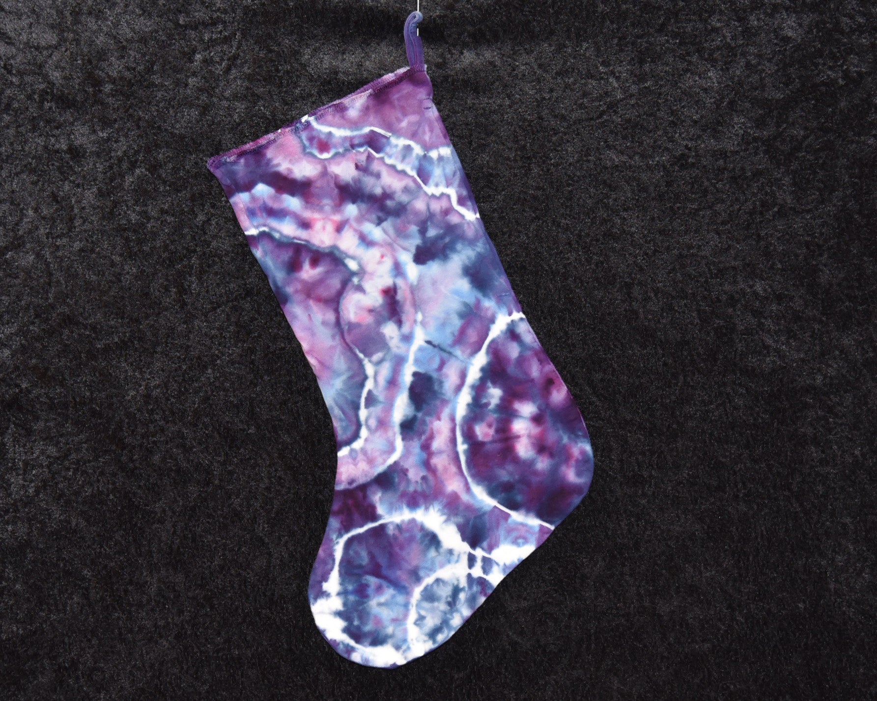 Christmas Stocking - Purple Blue Geode