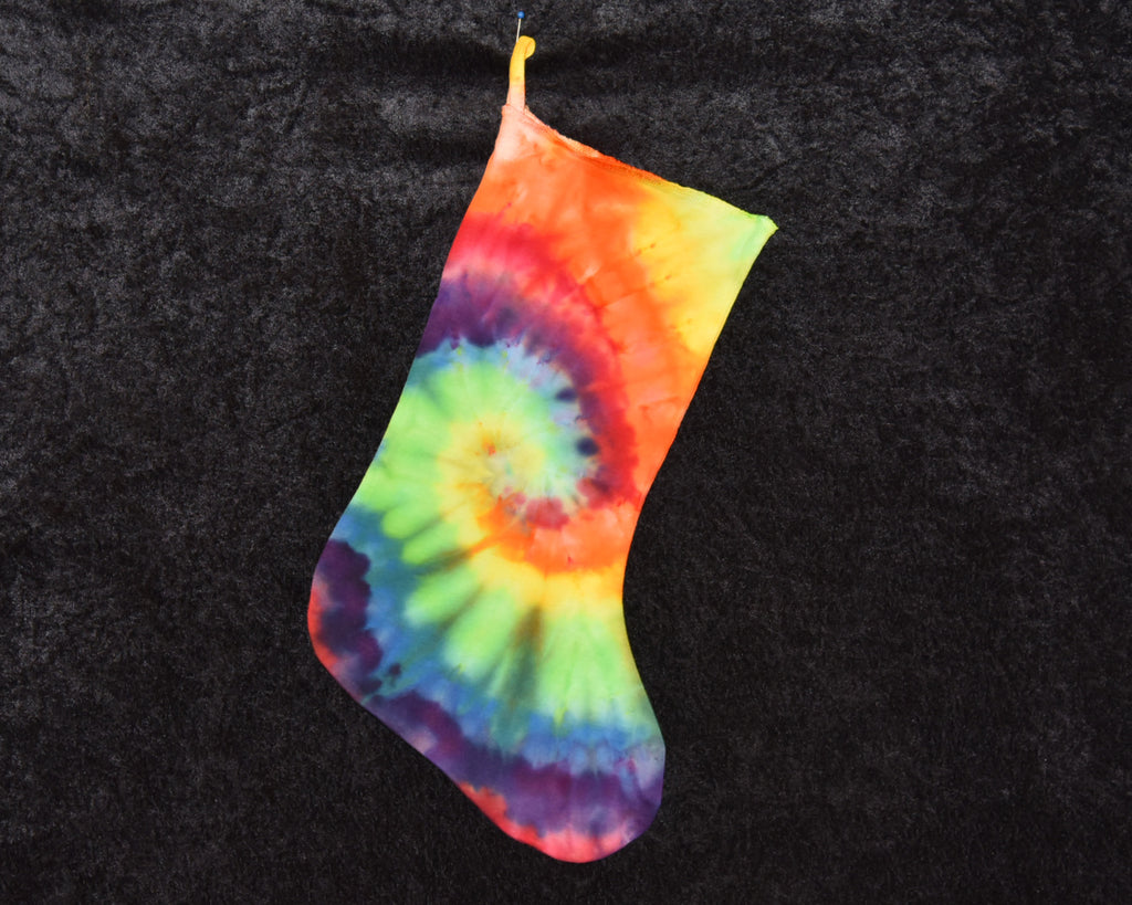 Christmas Stocking - Rainbow Spiral