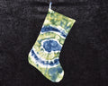 Christmas Stocking - Green Blue Geode