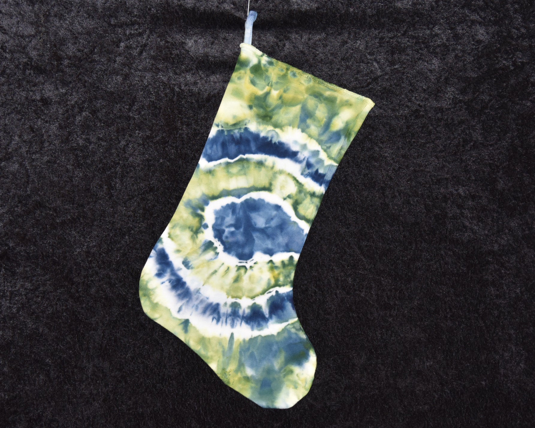 Christmas Stocking - Green Blue Geode