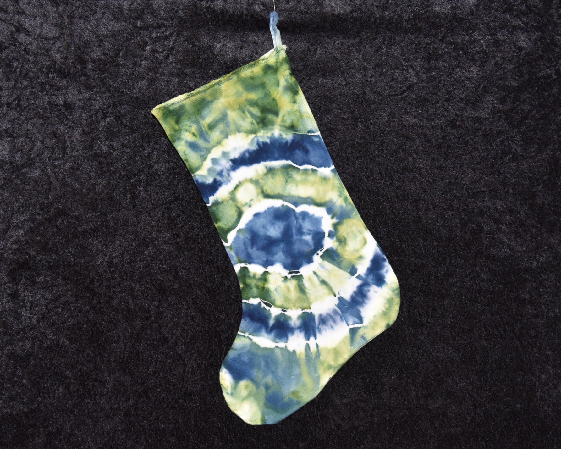 Christmas Stocking - Green Blue Geode