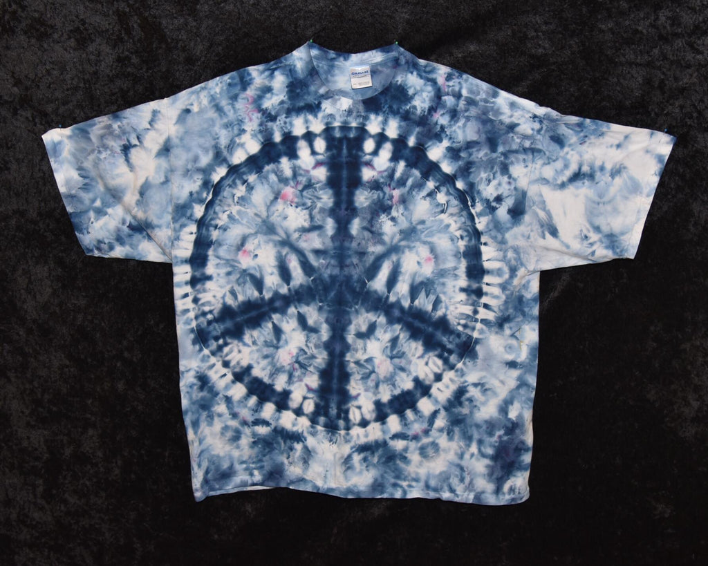 3XL (adult) - T-Shirt - Blue Peace Sign