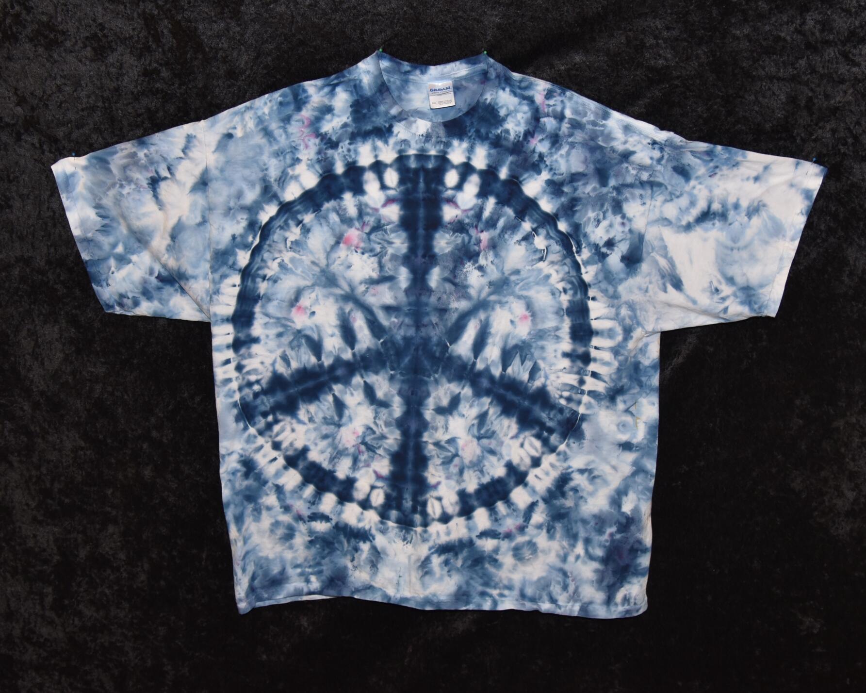 3XL (adult) - T-Shirt - Blue Peace Sign