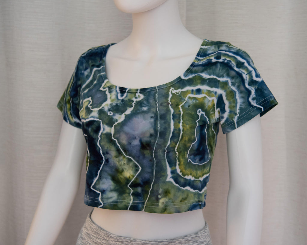 Crop Top - XL - Blue, Green