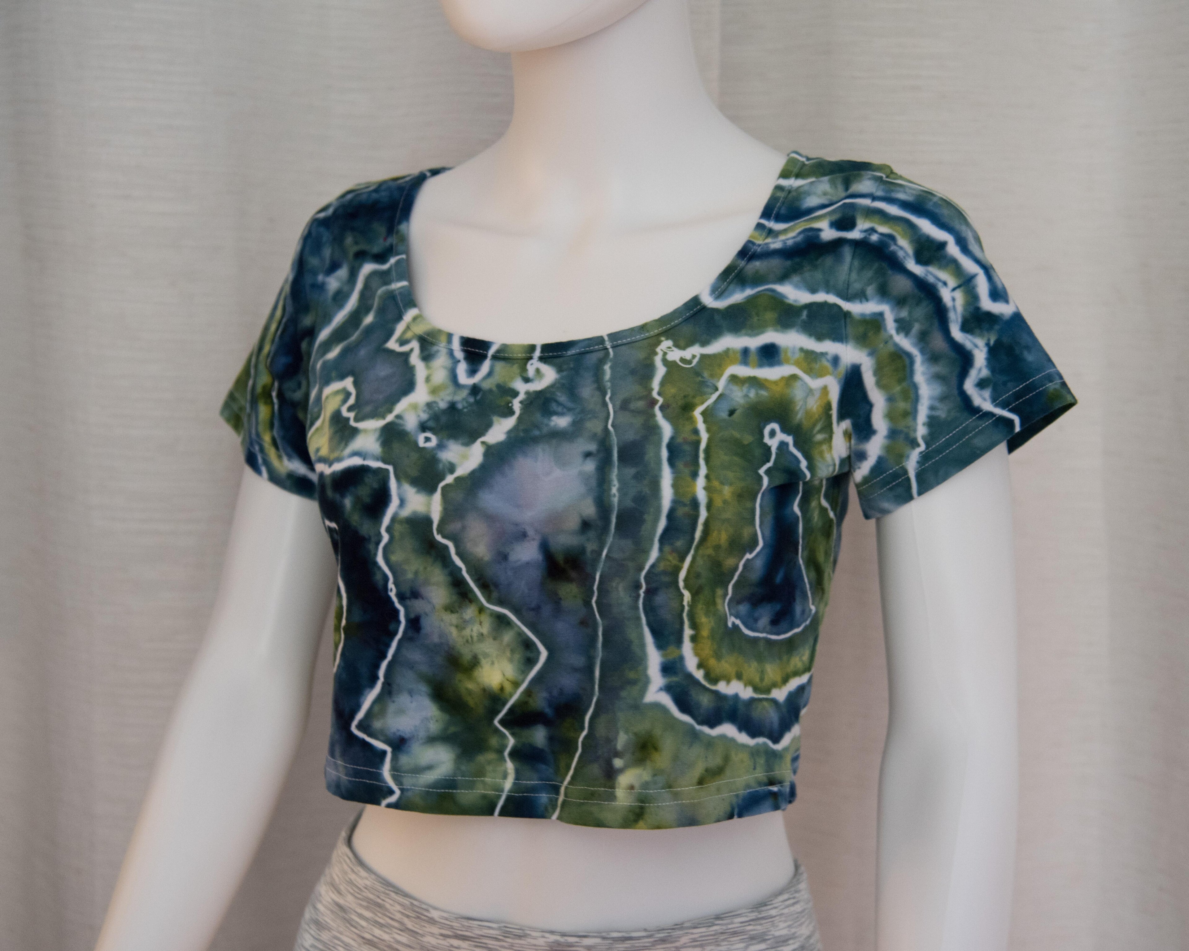 Crop Top - XL - Blue, Green