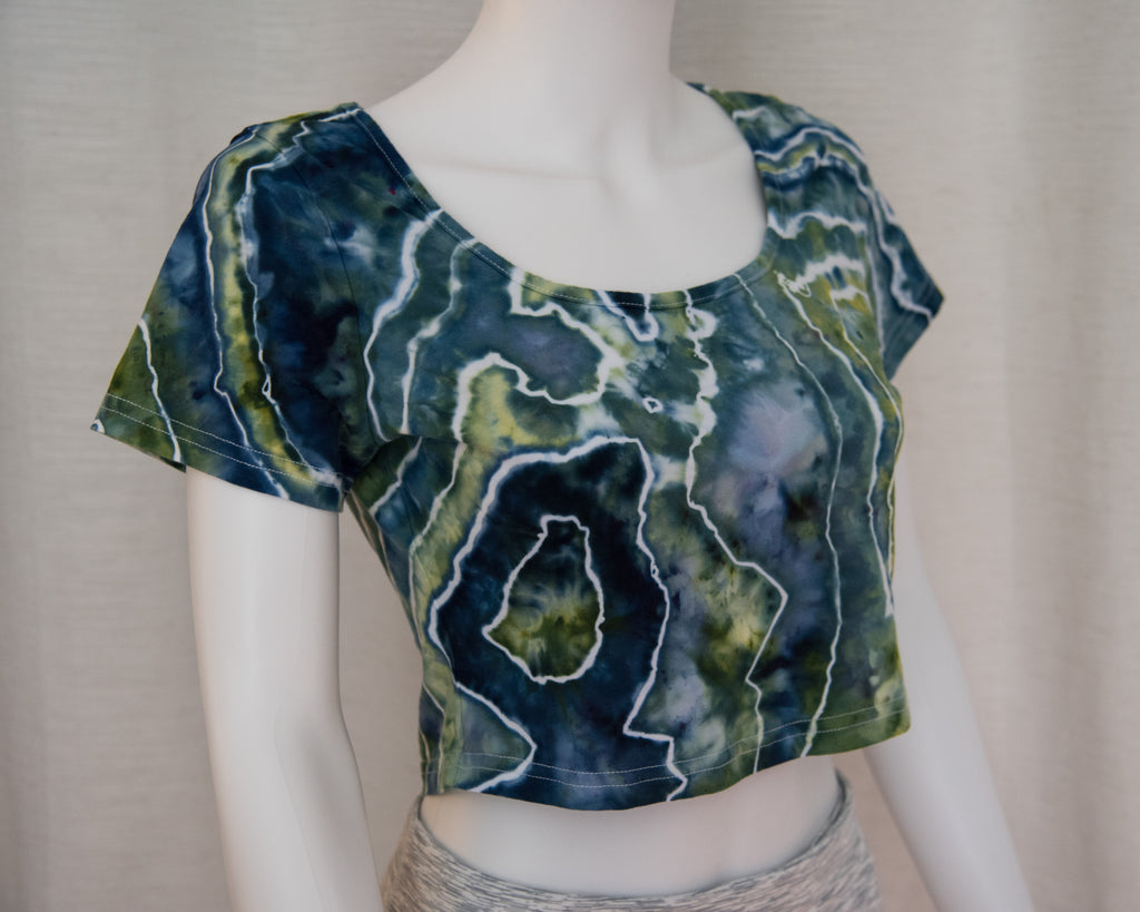 Crop Top - XL - Blue, Green
