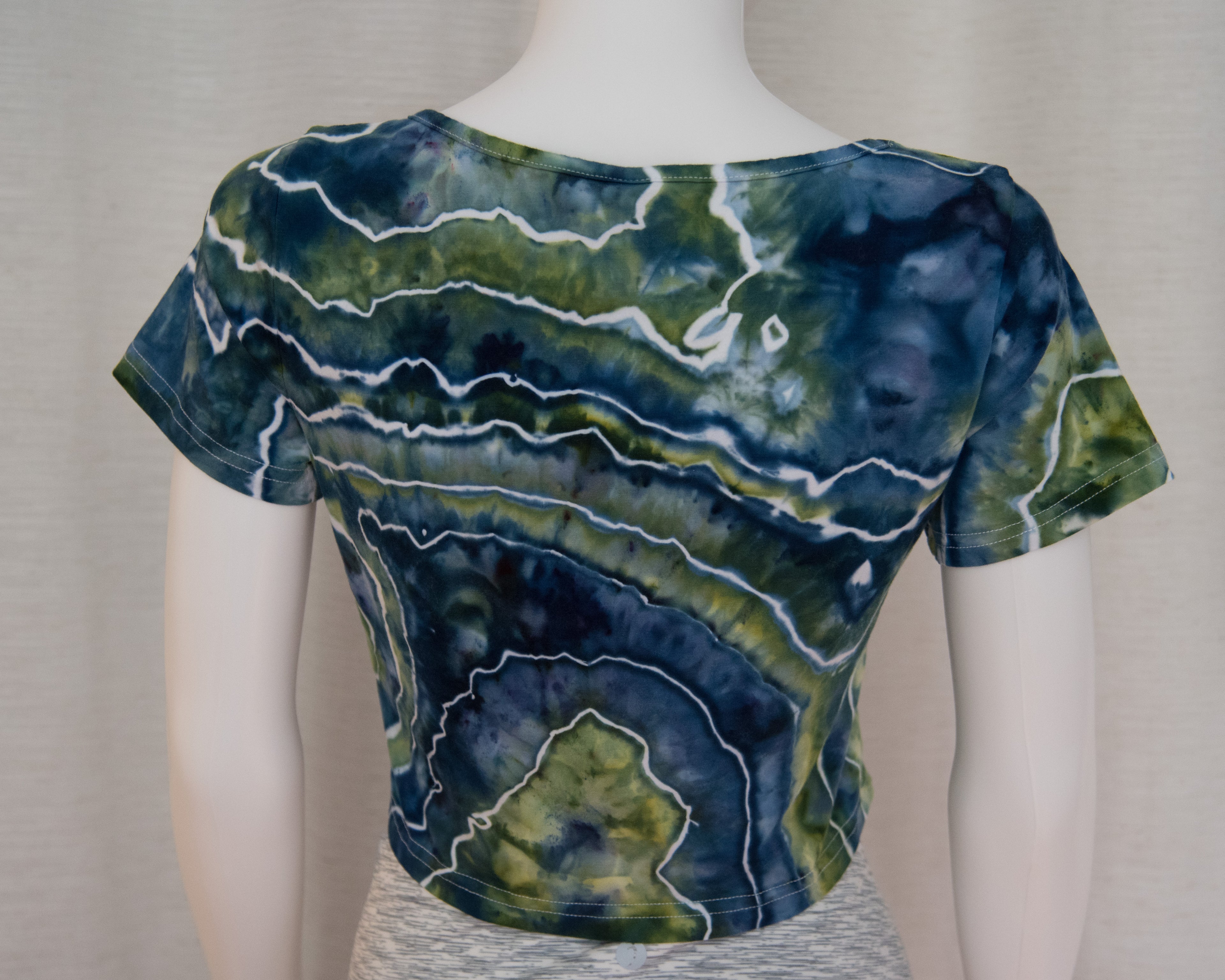 Crop Top - XL - Blue, Green