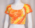 Crop Top - S - Orange, Yellow Geode