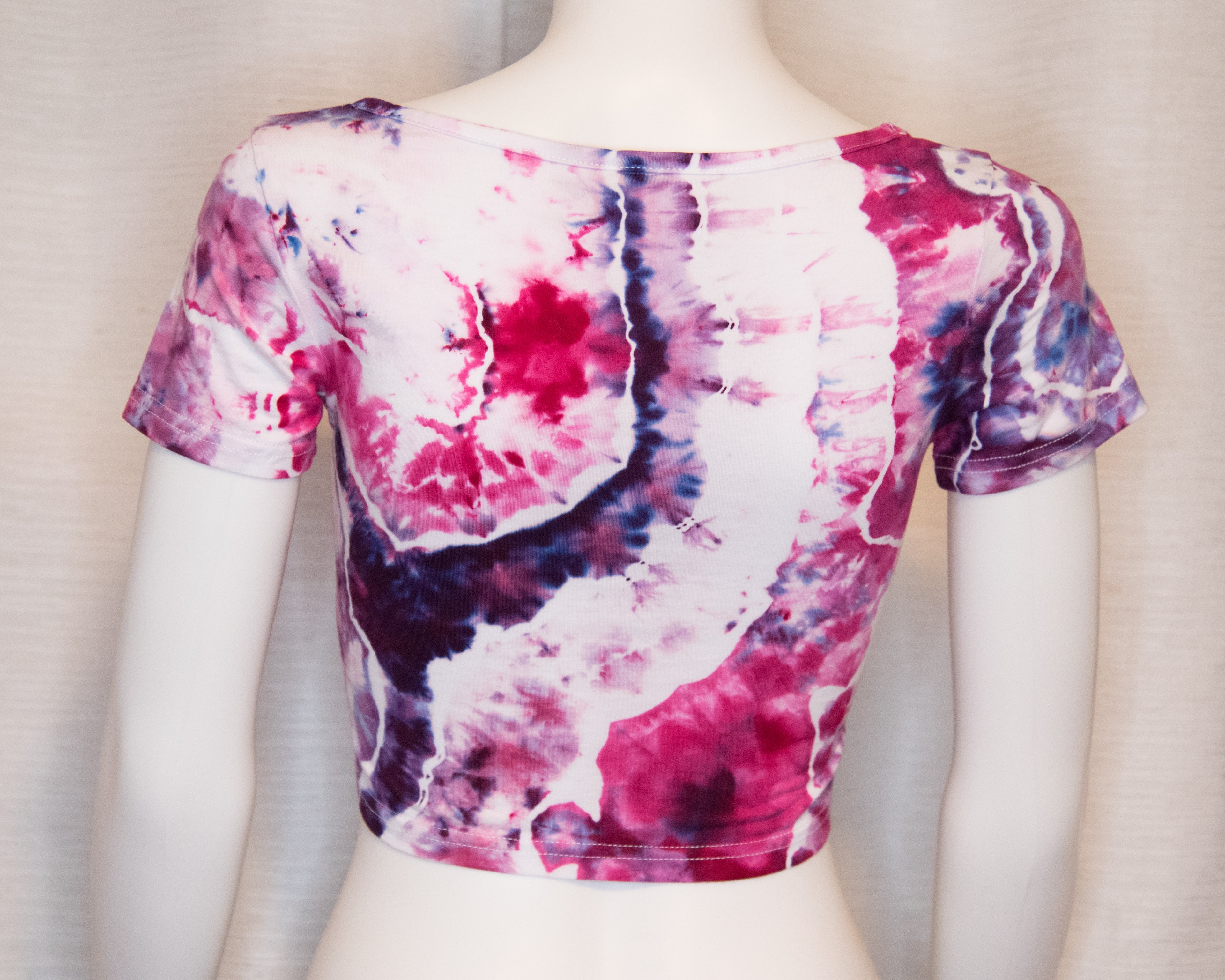 Crop Top - XS - Purple, Pink Geode