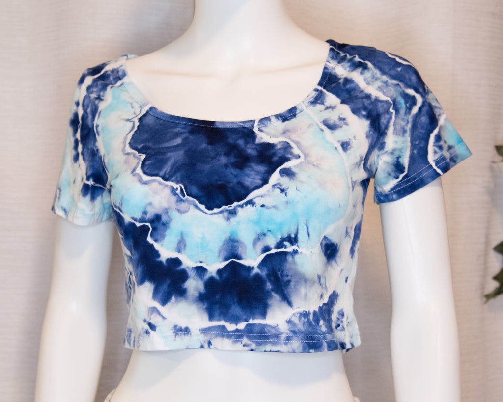 Crop Top - L - Blue Geode