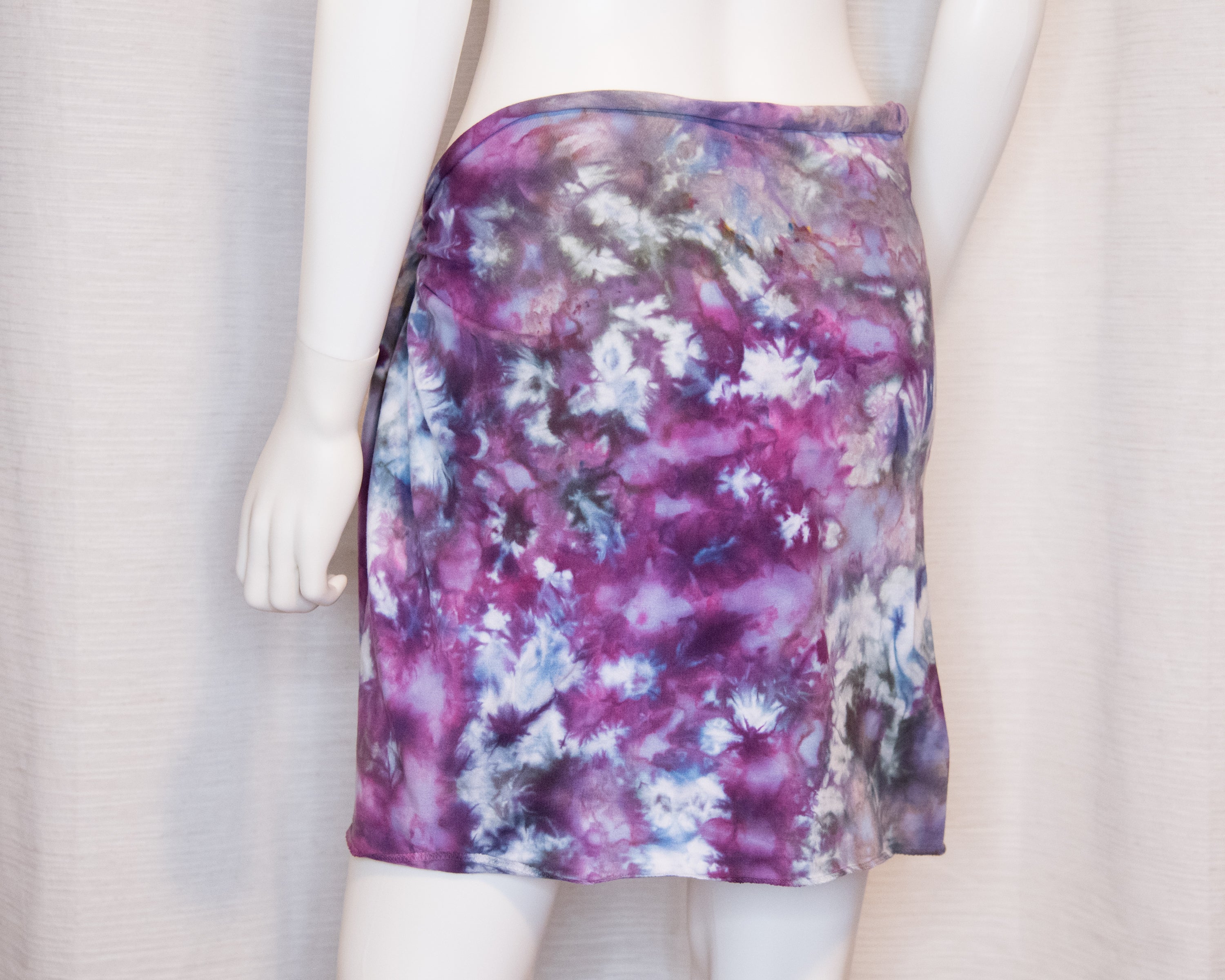 Short Beach Sarong - Purple, Blue, Gray