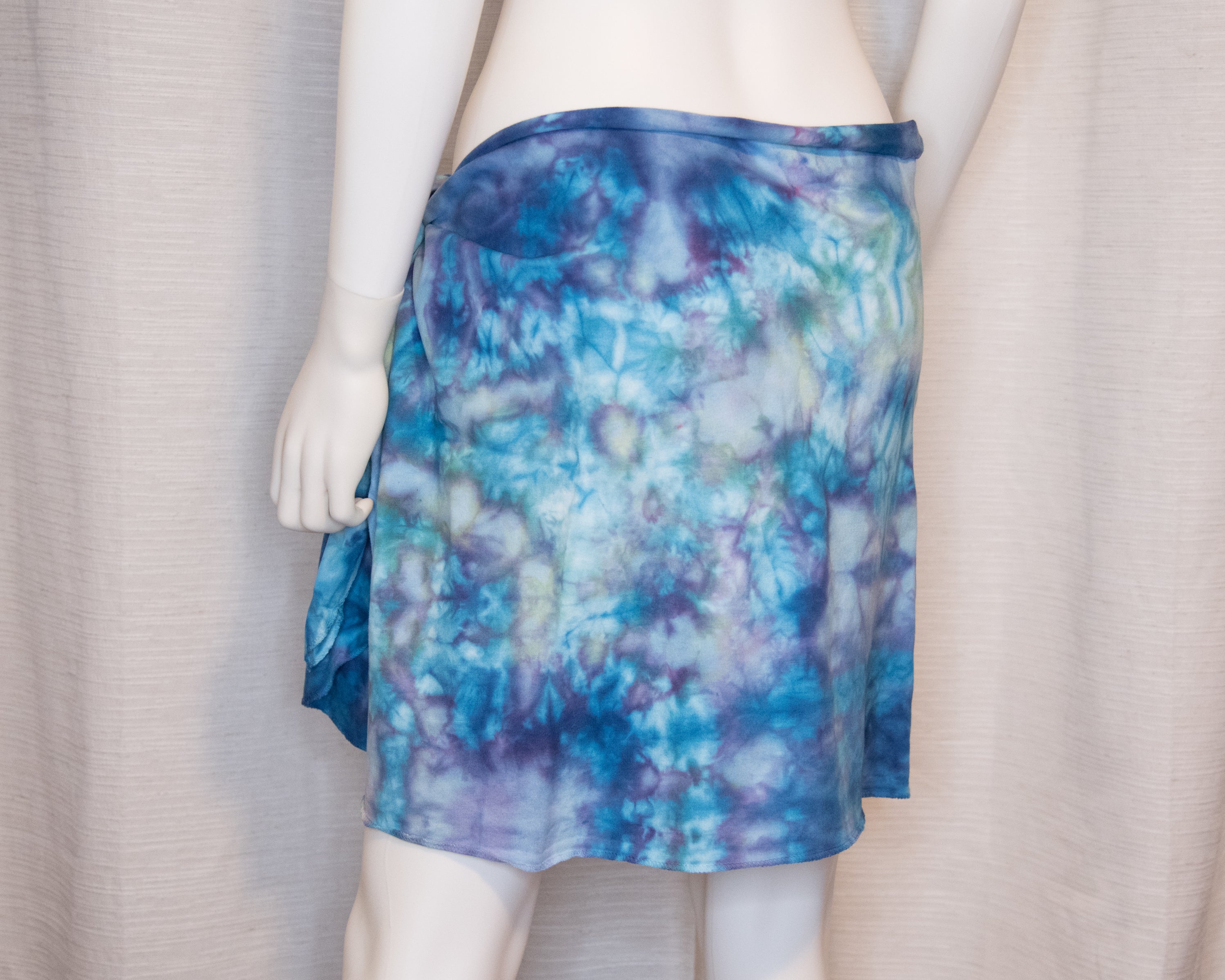 Short Beach Sarong - Purple, Blue