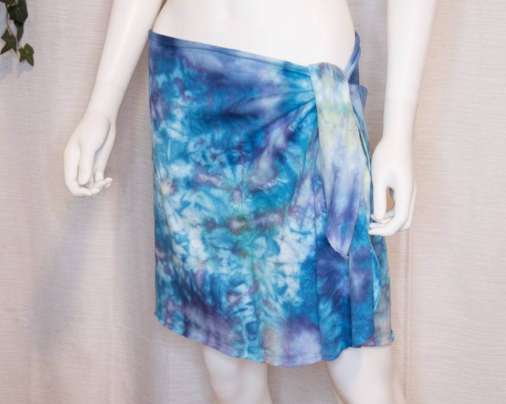 Short Beach Sarong - Purple, Blue