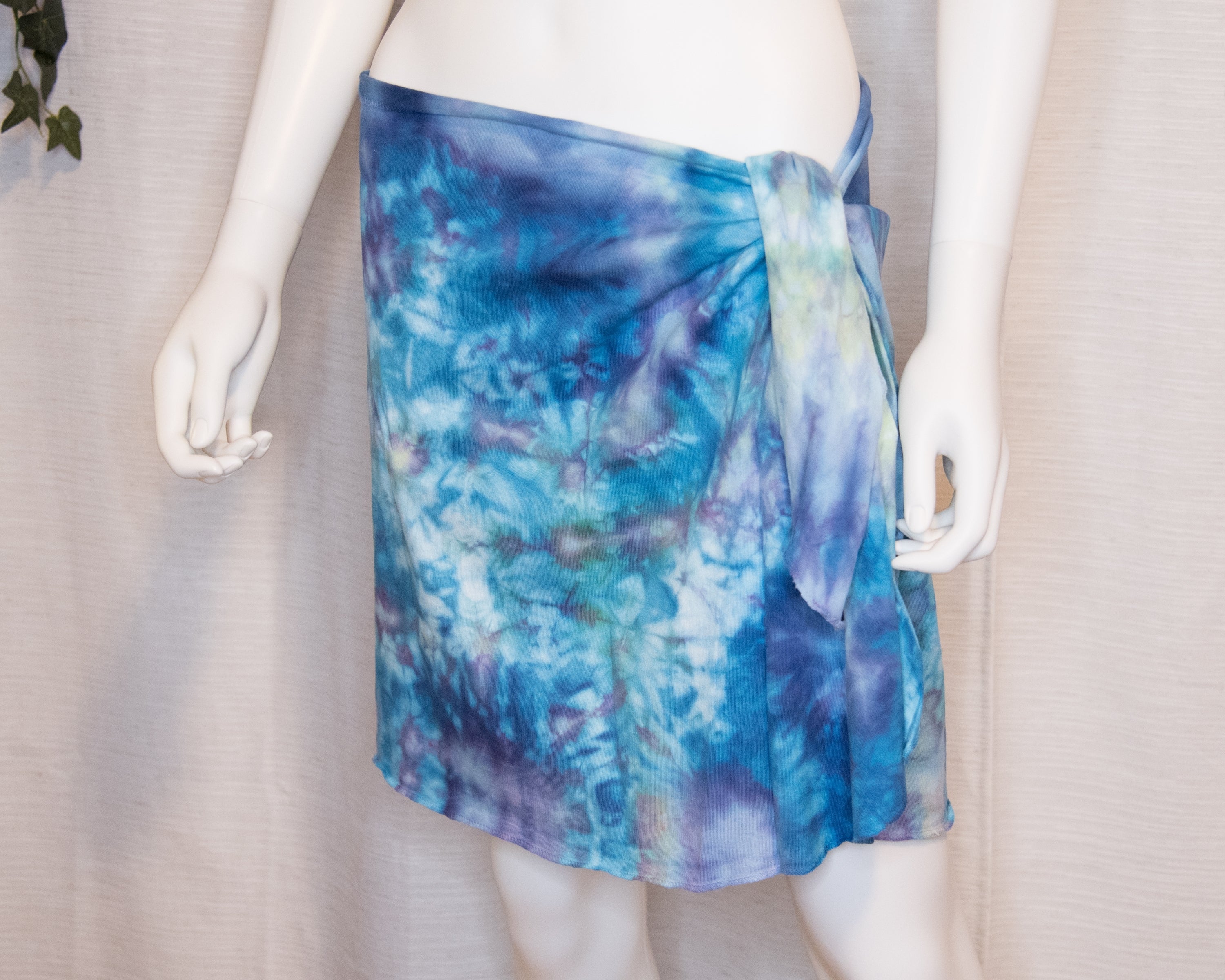 Short Beach Sarong - Purple, Blue