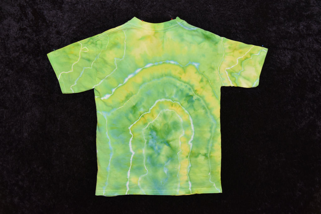 Youth (Size L) T-shirt - Yellow, Green Geode