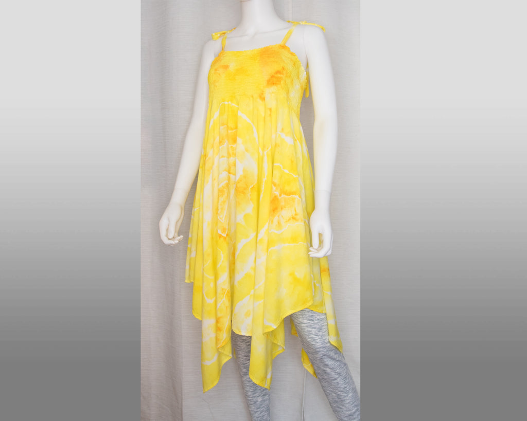 XL - Women's Festival Skirt/Dress - Yellow Geode