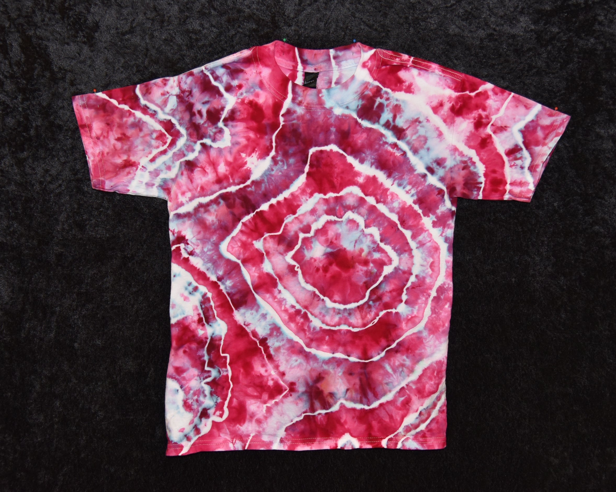 Youth (Size M) T-shirt - Pink, Purple, Blue Geode