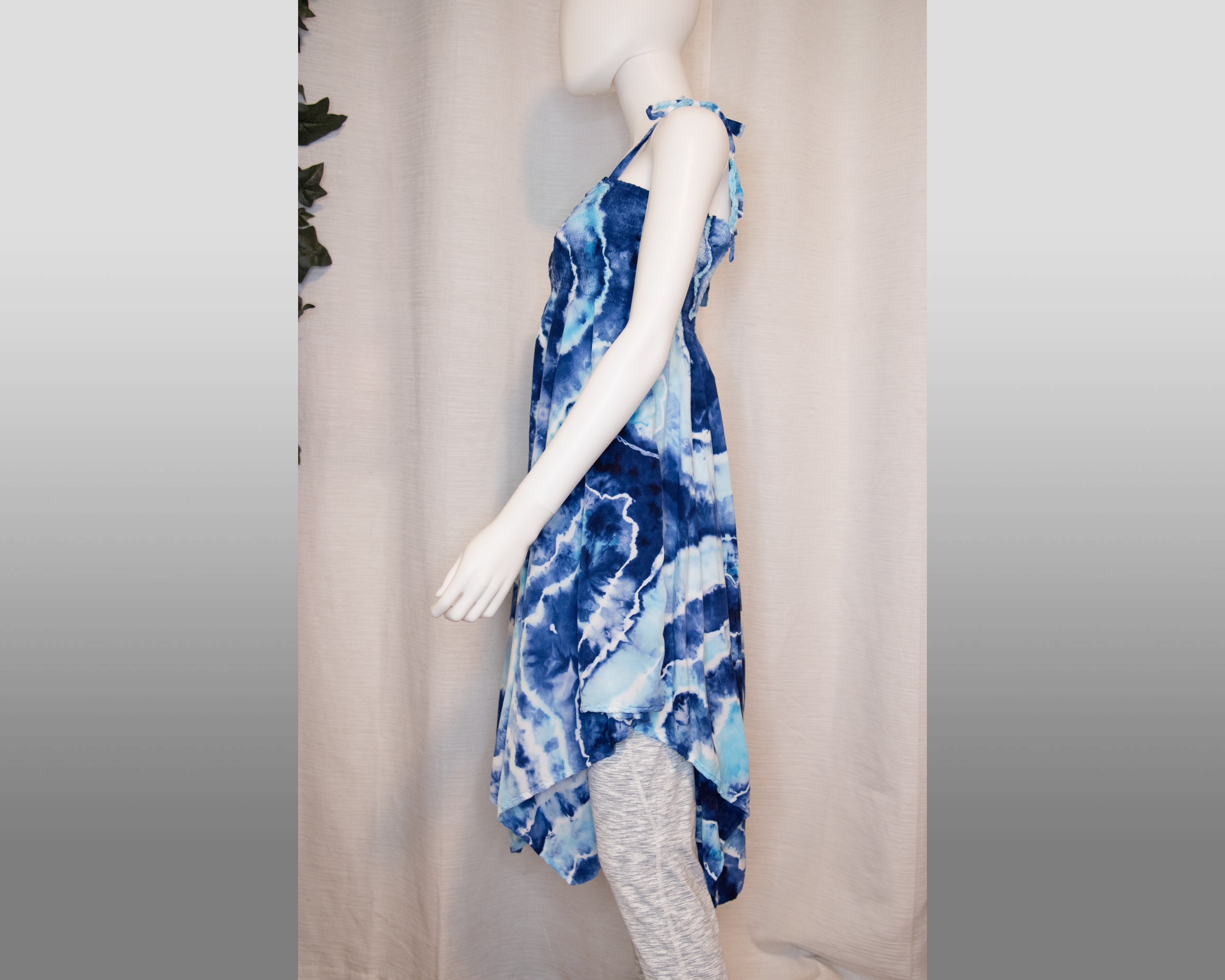 L - Women's Festival Skirt/Dress - Blue Geode