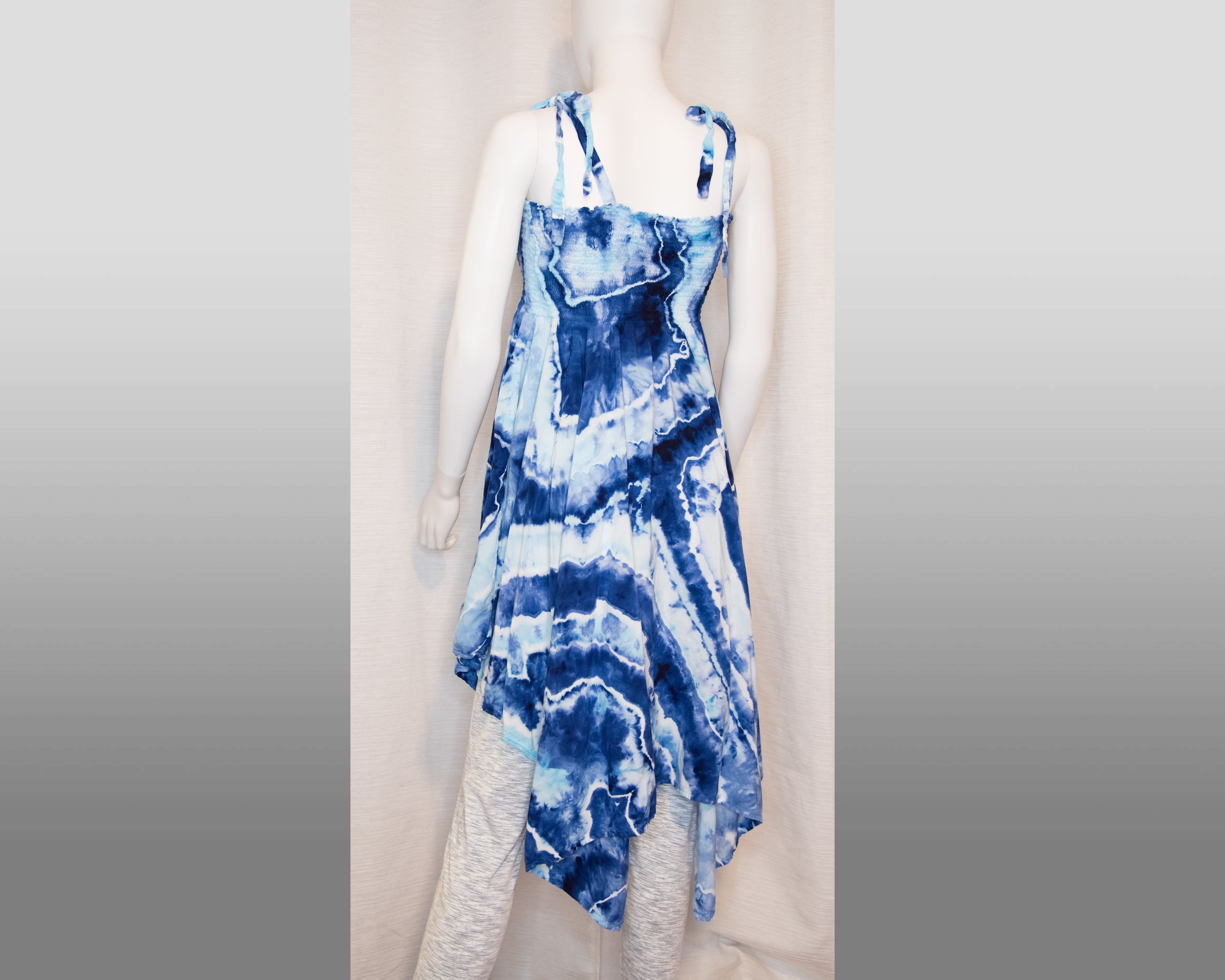 L - Women's Festival Skirt/Dress - Blue Geode