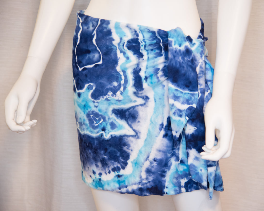 Short Beach Sarong - Blue