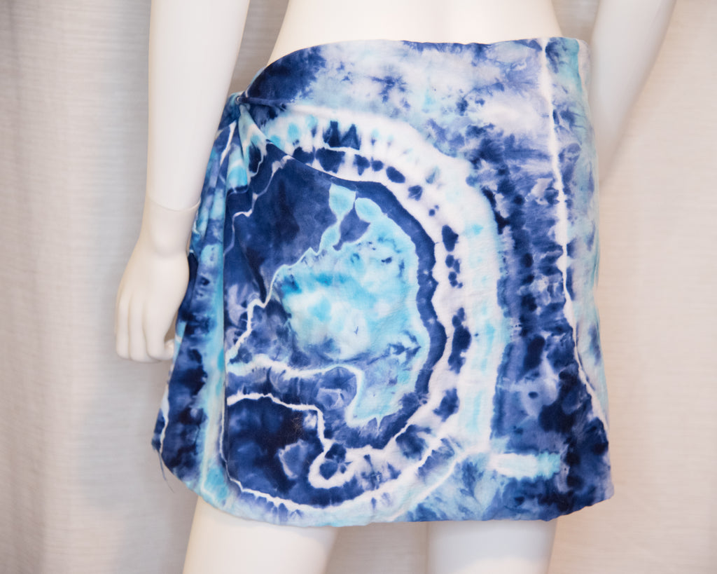 Short Beach Sarong - Blue