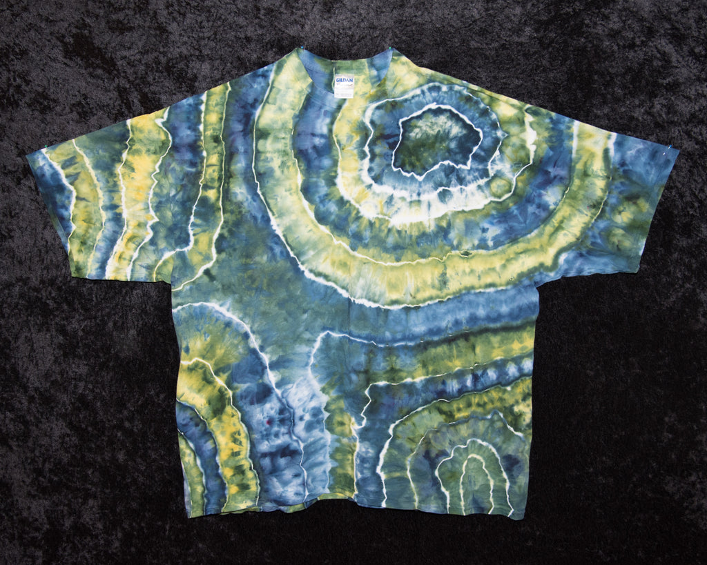 3XL (adult) - T-Shirt - Blue Green Geode