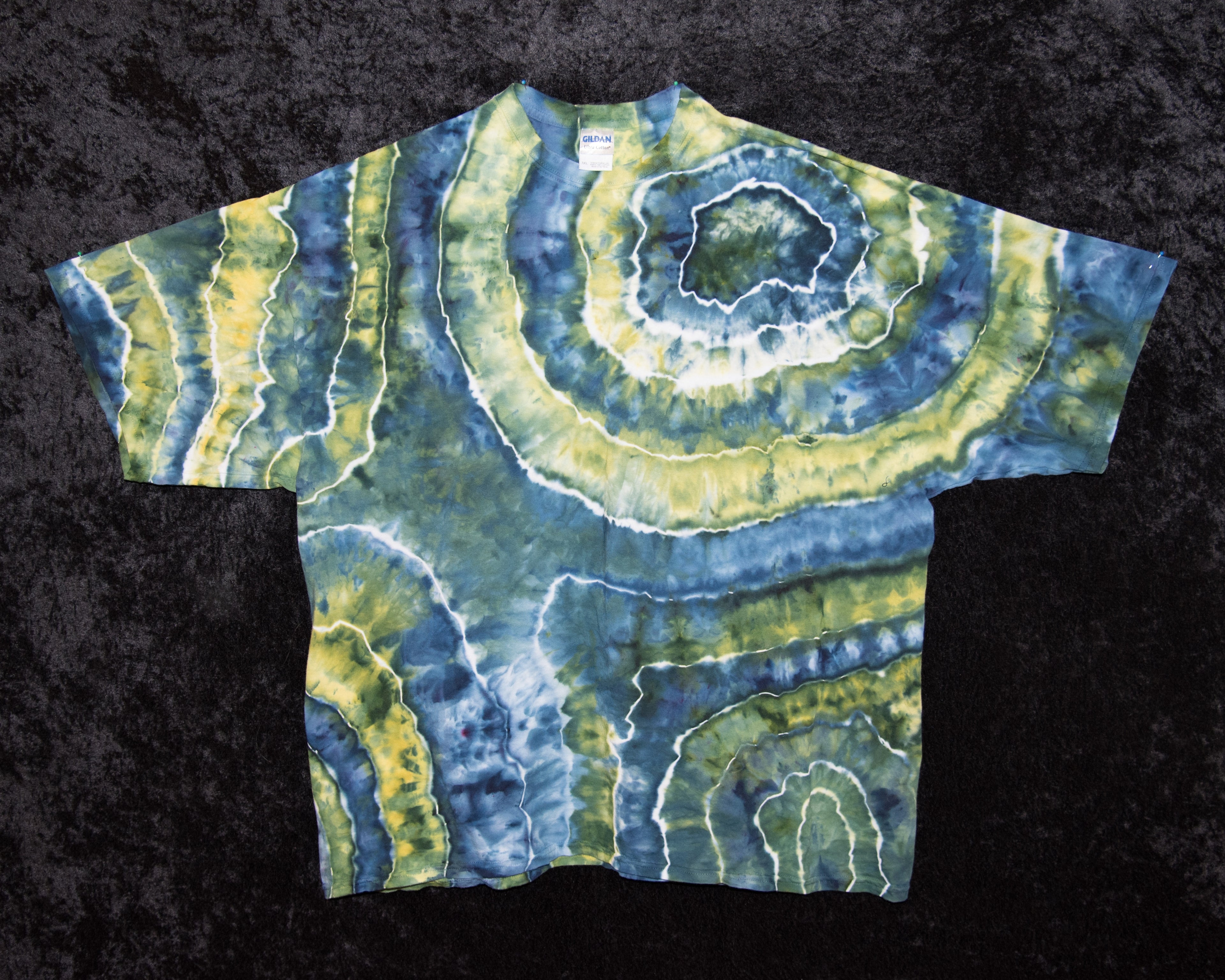 3XL (adult) - T-Shirt - Blue Green Geode