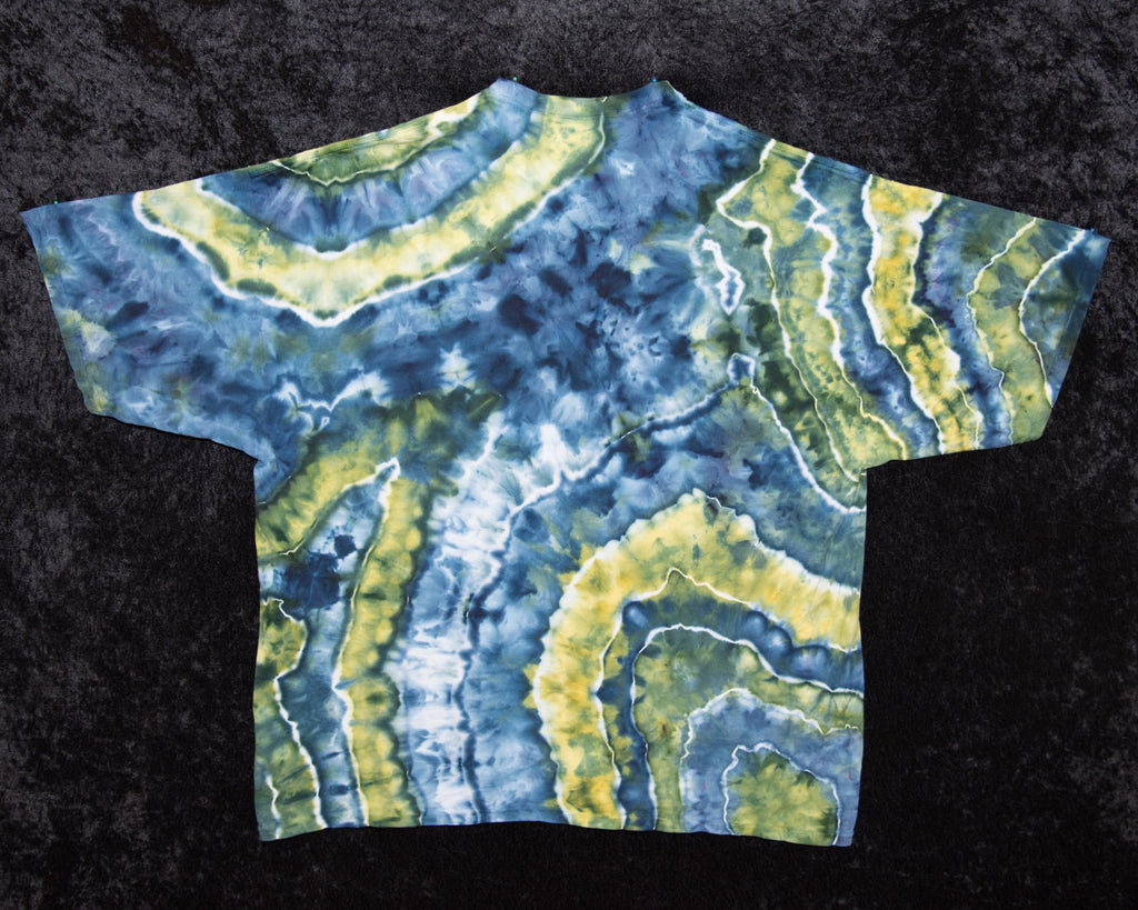 3XL (adult) - T-Shirt - Blue Green Geode